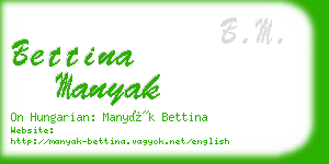 bettina manyak business card